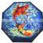 3 folds digital print auomatic open&close umbrella