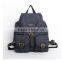 Fashion jean backpack travel canvas bags cowboy bags with contrast color, genuine leather or puFashion jean backpack travel can