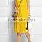 Woman clothing fashion sleeveless zig-zag knitted jersey summer casual midi dress