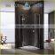 Double hinge door diamond shape frameless shower enclosure EX-1004