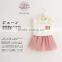 Latest kid's boutique dresses baby girl's Christmas fahionable design cotton dresses