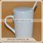 Stoneware Ceramic Type white and black porcelain mug