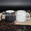 full colour porcelain coffee mug with lid and spoon