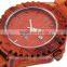 2014 attractive top brand women wooden watch Quartz movement red sandal wood belt Quartz wooden watch