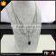 fashion amethyst stone pendant multi chain design choker necklace