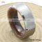 Fashion Wood Jewelry Brushed Surface KOA WOOD Inlaid Inner Titanium Ring