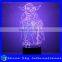 Creative Jedi 7 Colors Light Flashing LED Night Light Room Decoration Vision 3D Night Light