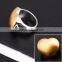 Fashion Stainless Steel Gold Big Heart Ring For Lady ZR10019