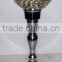Aluminum, Iron & Glass Crystal Votive Tealight T-Light Candle Holder Mirror Polish