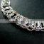 19cm silver plated brass faceted round circle link fashion DIY bracelet supplies 1900074