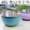 steel salad bowl with silicone bottom