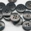 Real 4 Holes Round Natural Dark Brown Bufflao Horn Button for Suit, Sweater, Jacket