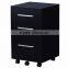 Wood Black 3 Drawer Mobile Hanging Filing Cabinet With Popular Design