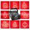 Beautiful 8 Gobo Twinkling RG Christmas light/party lights