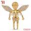 14k gold platng angel wing pendant necklace