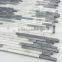 Polished grey and white random strip marble mosaics discount code