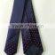 Men's red/navy 100% silk tie with flower design