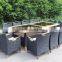 Wooden And Rattan Furniture 12 Seater Dining Table