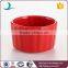 Red Glazed Ceramic Cupcake Mold Bowl for Restaurant