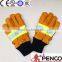 cowhide firefighter safety fireman 3m reflective leather elastic cuff glove