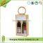 Wholesale Round Bottom Jute Drawstring Wine Bottle Bag With Custom Logo Printed