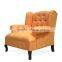 Sofa Chair For Living Room, Decorated With Button - tufting Back and Arm Rest Orange Color