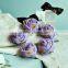 colorful satin handmade rose flower headband for kids hair accessories