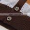 100% fine wool men's brown pattern knitwear cardigan