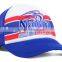 2013 sport 6-panels mesh breathable spong blue baseball cap and hat with custom design