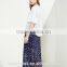 latest summer korea style ladies long pleated skirt design new pattern