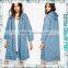 Free shipping 2015 fall new design antique denim dresses long sleeve cowboy woman's long hoodies coats