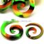 1Set Multicolor Snail Spiral Taper Horn Ear Plug Stretcher Extender
