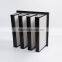 W shape hepa composed box type v-bank filter