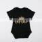 Crown shiny baby romper organic cotton clothes