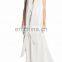 Latest gown designs silk beaded white maxi evening gown dresses