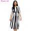 Wholesale 2017 New Short Sleeve Vintage Fashion Lady Dress with Belt