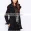Wide collar Trench Coat with D-ring waist belt and cuffs