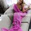 Stuffed soft mermaid tail blanket