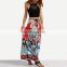 Tribal Print Tassel Tied Waist Long Fitted Maxi Skirt and Blouse Designs