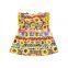 Sunflower Cheetah Floral Summer  Dress For Girls Baby Dress Designs