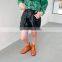2020 autumn new girls' leather shorts heavy shorts handsome