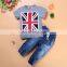 Baby Boy Outfit US Flag Print 2pcs Tops + Long Denim Pants Children Boy Short Sleeve Shirt Kids Clothing Set