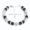 fashion crystal ball beaded dyed pearl bracelet