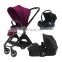 China multifunctional strollers luxury factory baby pram 3 in 1
