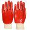 Oil and Chemical Resistant Industrial Heavy Duty Cotton Interlock Knitted Wrist Dipped PVC Coated Gloves