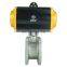 DKV DN25 Italian ultra-thin pneumatic ball valve mini pneumatic flange wafer ball valve