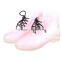 Latest arrival woman lace up boots transparent custom ankle rain boots