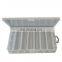 Double Side Fishing Lure Box Metal Spoon Storage Case Plastic Minnow Shrimp Bait Container Fishing Tackle Box