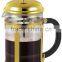 coffee filter pot, filter pressure pot,chrome plated french coffee maker