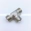 stainless steel hose compression nipple tee fittings